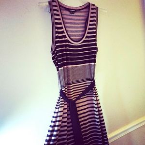Racer Back Striped Maxi Dress